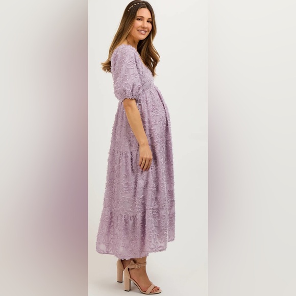Pinkblush Lavender Lace Midi Dress - Picture 2 of 3